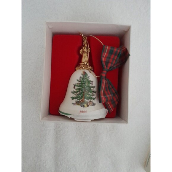 Spode 1999 Christmas Tree Bell Ornament - Picture 6 of 10